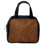 DARK BROWN SAND TEXTURE Classic Handbags (One Side)