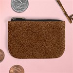 DARK BROWN SAND TEXTURE Mini Coin Purses