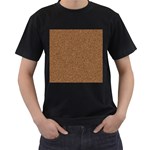 DARK BROWN SAND TEXTURE Men s T-Shirt (Black)