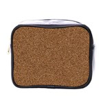 DARK BROWN SAND TEXTURE Mini Toiletries Bags