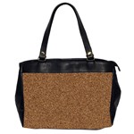 DARK BROWN SAND TEXTURE Office Handbags (2 Sides) 