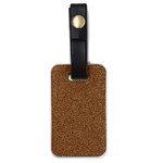 DARK BROWN SAND TEXTURE Luggage Tags (One Side) 