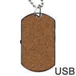 DARK BROWN SAND TEXTURE Dog Tag USB Flash (Two Sides) 