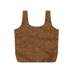 Dark Brown Sand Texture Full Print Recycle Bags (s)  by trendistuff