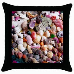 Colorful Sea Shells Throw Pillow Cases (black) by trendistuff