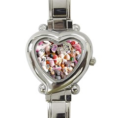 Colorful Sea Shells Heart Italian Charm Watch by trendistuff