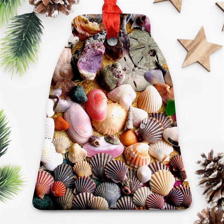 COLORFUL SEA SHELLS Bell Ornament (2 Sides)