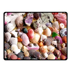 Colorful Sea Shells Double Sided Fleece Blanket (small)  by trendistuff