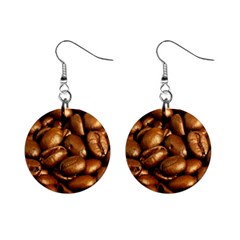 Chocolate Coffee Beans Mini Button Earrings by trendistuff