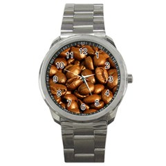 Chocolate Coffee Beans Sport Metal Watches by trendistuff