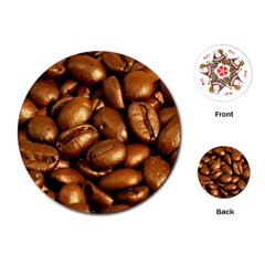 Chocolate Coffee Beans Playing Cards (round)  by trendistuff