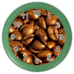 Chocolate Coffee Beans Color Wall Clocks by trendistuff