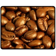 Chocolate Coffee Beans Double Sided Fleece Blanket (medium)  by trendistuff