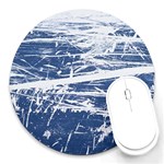 BLUE AND WHITE ART Round Mousepads