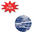 BLUE AND WHITE ART 1  Mini Buttons (10 pack) 