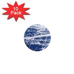 BLUE AND WHITE ART 1  Mini Magnet (10 pack) 