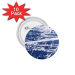 BLUE AND WHITE ART 1.75  Buttons (10 pack)