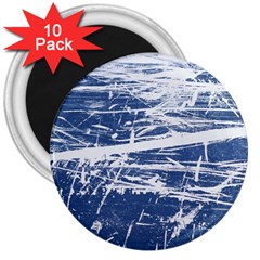 Blue And White Art 3  Magnets (10 Pack) 