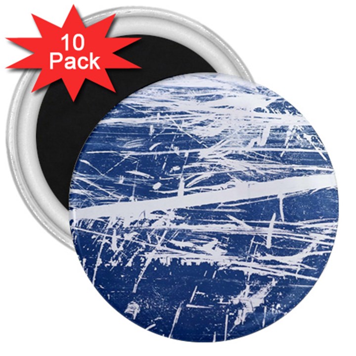 BLUE AND WHITE ART 3  Magnets (10 pack) 