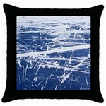 BLUE AND WHITE ART Throw Pillow Cases (Black)