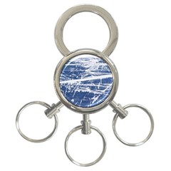 Blue And White Art 3-ring Key Chains by trendistuff