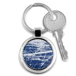 BLUE AND WHITE ART Key Chains (Round) 