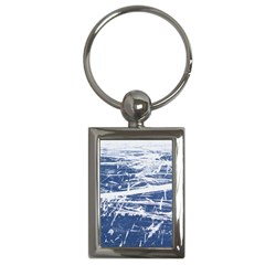 Blue And White Art Key Chains (rectangle)  by trendistuff