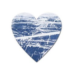 Blue And White Art Heart Magnet by trendistuff