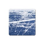 BLUE AND WHITE ART Square Magnet