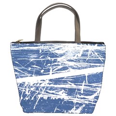 Blue And White Art Bucket Bags by trendistuff