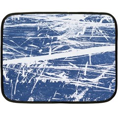 Blue And White Art Double Sided Fleece Blanket (mini)  by trendistuff