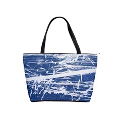 Blue And White Art Shoulder Handbags by trendistuff