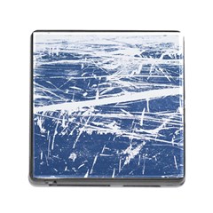 Blue And White Art Memory Card Reader (square) by trendistuff