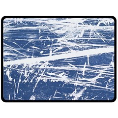 Blue And White Art Fleece Blanket (large)  by trendistuff