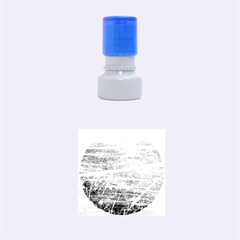 Blue And White Art Rubber Round Stamps (small) by trendistuff