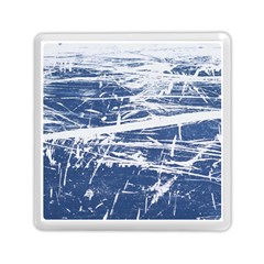 Blue And White Art Memory Card Reader (square)  by trendistuff