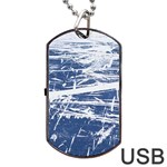 BLUE AND WHITE ART Dog Tag USB Flash (Two Sides)  Back