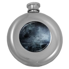 Black Splatter Round Hip Flask (5 Oz) by trendistuff