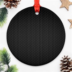 Black Honeycomb Round Ornament (two Sides)  by trendistuff