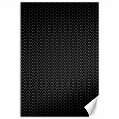 Black Honeycomb Canvas 12  X 18   by trendistuff