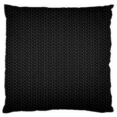 Black Honeycomb Large Flano Cushion Cases (one Side)  by trendistuff