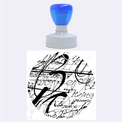 Abstract 2 Rubber Round Stamps (large)