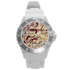 Abstract 2 Round Plastic Sport Watch (l) by trendistuff