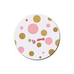 Te Amo Drink Coaster (round) by typewriter