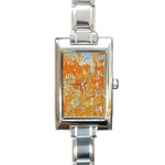 YELLOW RUSTY METAL Rectangle Italian Charm Watches