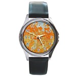 YELLOW RUSTY METAL Round Metal Watches