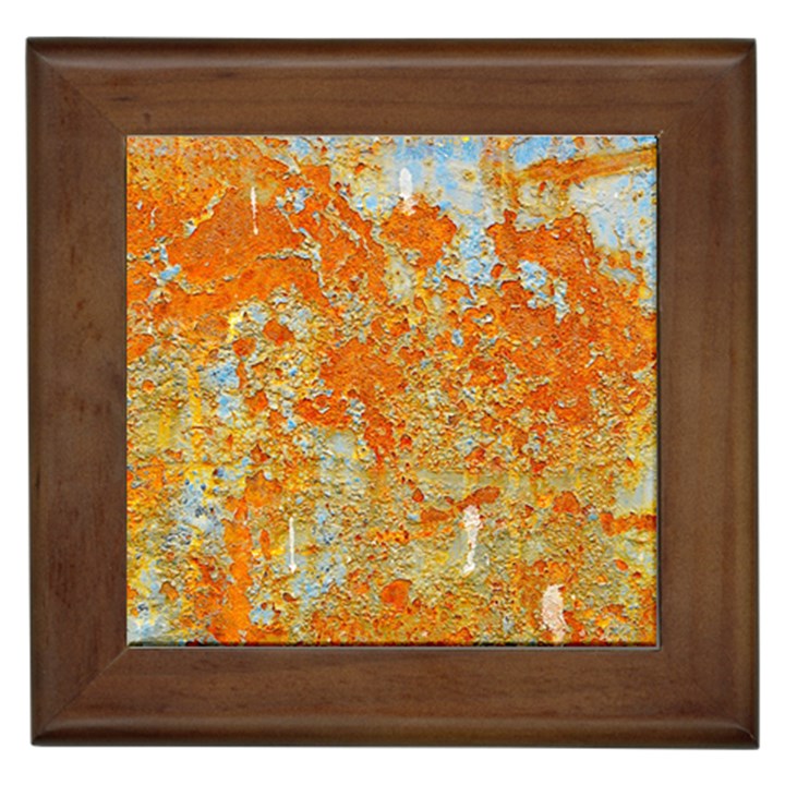 YELLOW RUSTY METAL Framed Tiles