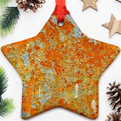 Yellow Rusty Metal Ornament (star)  by trendistuff