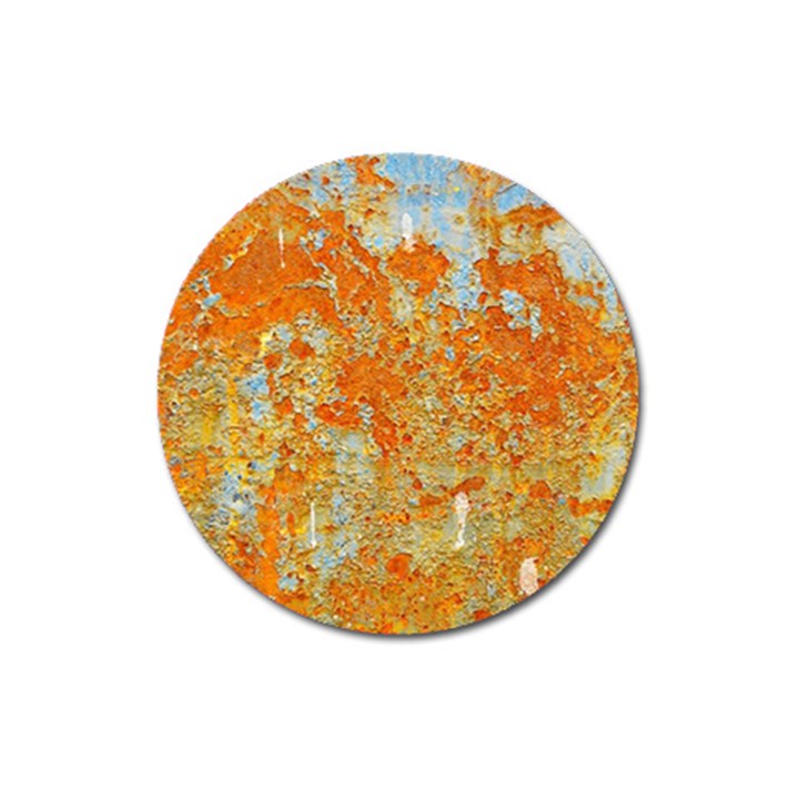 YELLOW RUSTY METAL Magnet 3  (Round)