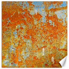 Yellow Rusty Metal Canvas 12  X 12   by trendistuff